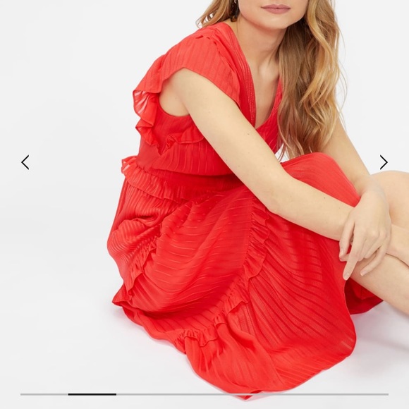 Womens Tiliana - Ruffle Detail Tiered Midi Dress Coral | Ted Baker Dresses Â« Mamillerlab